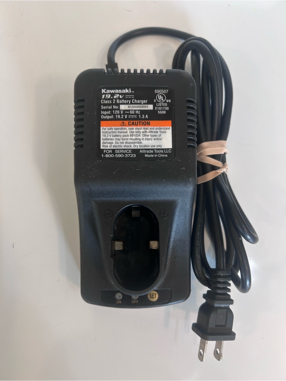 Kawasaki 690507 19.2V Battery Charger OEM TESTED